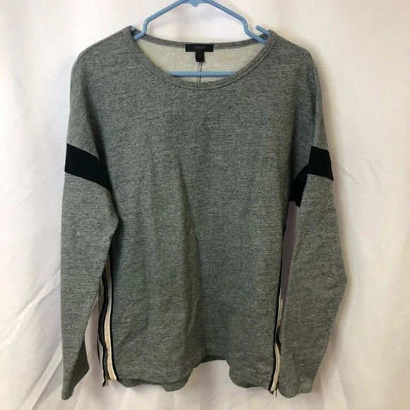 (4 for $25 DEAL!) J Crew Cotton Zippered Stripe Pullover S - Picture 2 of 8